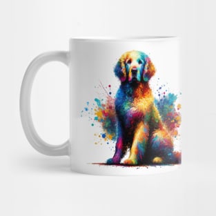 Curly-Coated Retriever in Colorful Splash Artwork Mug